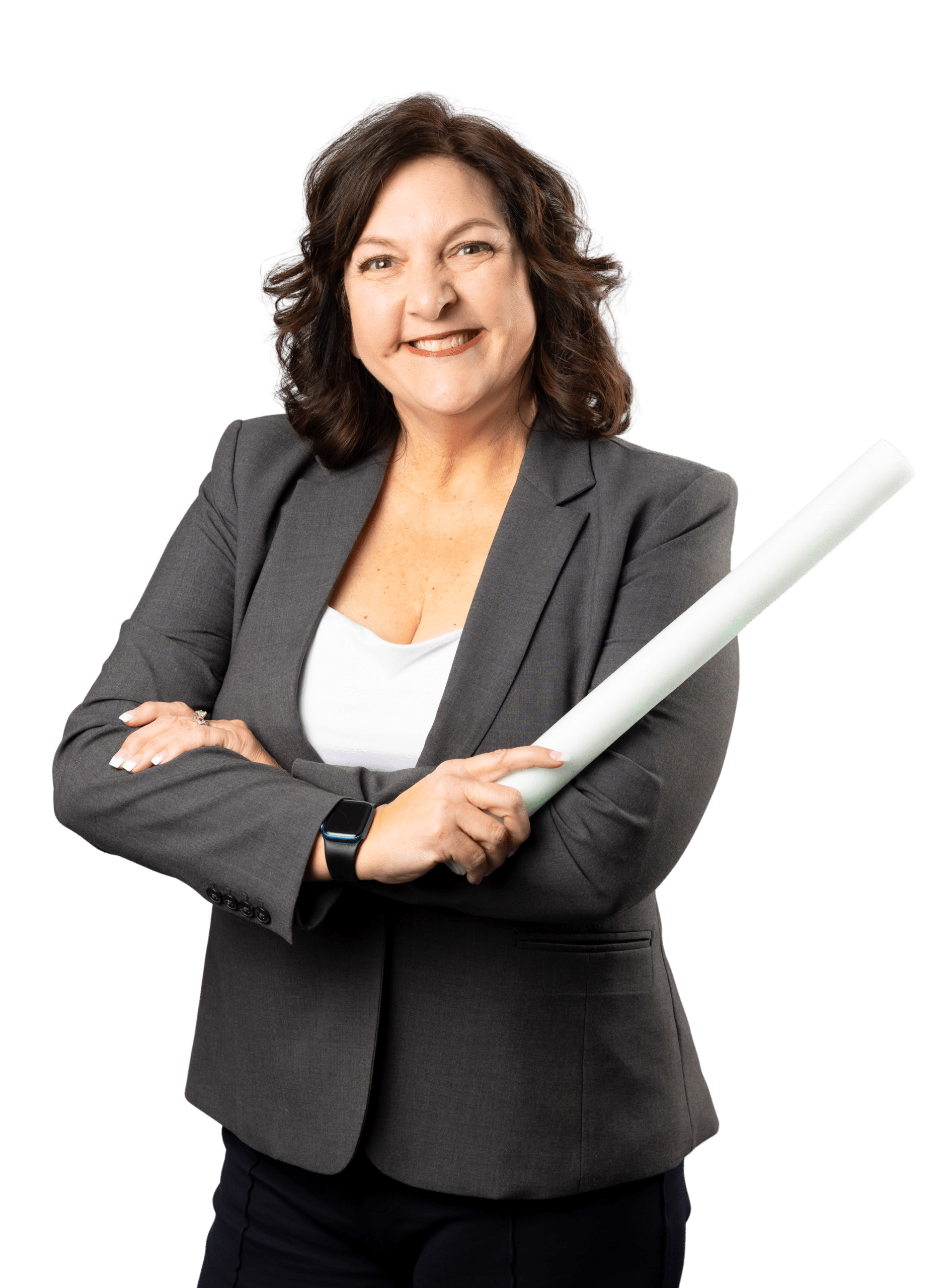 Angel Tucker headshot with glow stick no background Angel Tucker, the personality speaker, headshot with glow stick.